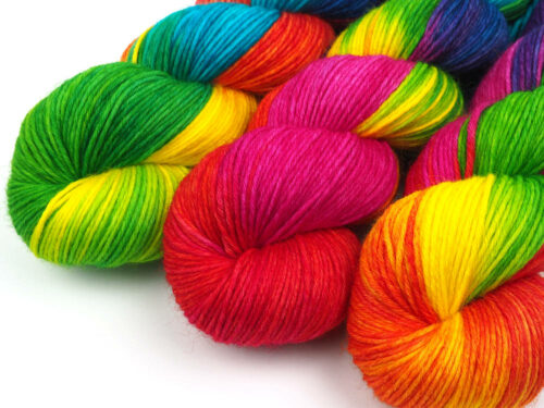 Rainbow DK-Sport handgefärbte Wolle Aran hand dyed yarn