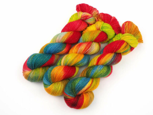 StopTheRain! handgefärbte Wolle Silbereffekt Sockenwolle hand dyed yarn sock sparkle