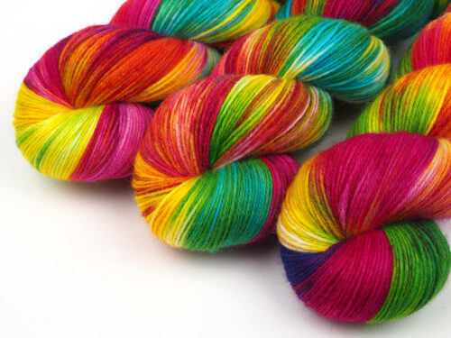 RainbowSwirl handgefärbte Wolle Sockenwolle hand dyed yarn sock