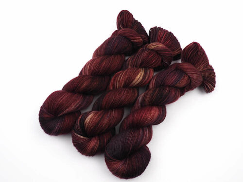 DarkChocolateFudgeSwirl handgefärbte Wolle Sockenwolle hand dyed yarn sock