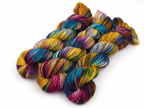 RambaZamba Spunart Sockenwolle handgefärbt hand dyed spun yarn