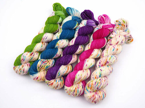 LolliPop midi set Luxus HighTwist handgefärbt handdyed sock yarn