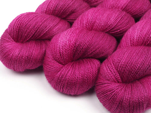 HimbeerChunk Lace Seide BFL handgefärbt handdyed yarn