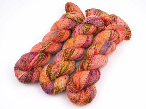 ApricotSplash handgefärbte Wolle Sockenwolle hand dyed yarn sock