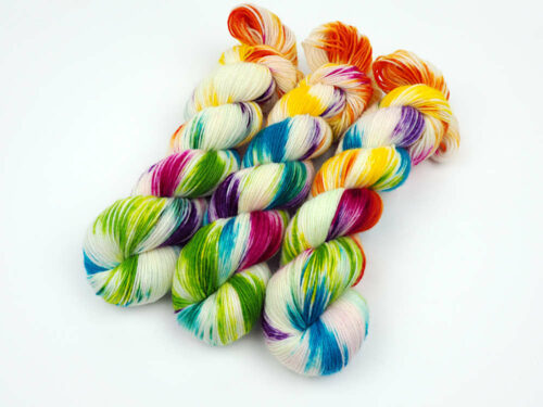 SplashedRainbow handgefärbte Wolle Sockenwolle hand dyed yarn sock